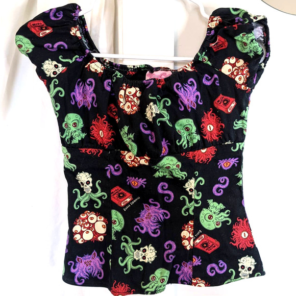 Pinup Couture Tops - pinup couture small Cthulhu monster horror top